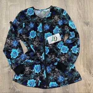 NWT GT Performance Nursing Scrub Floral Jacket